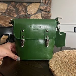 Leather Green Bag | Persaman New York Green Leather Bag